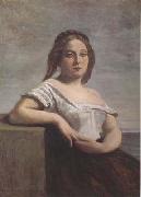 Jean Baptiste Camille  Corot La blonde Gasconne (mk11) oil painting on canvas